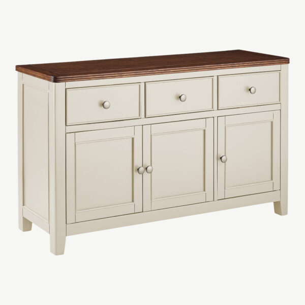 Queensbury Large Sideboard with Oak Top – Cotswold Cream
